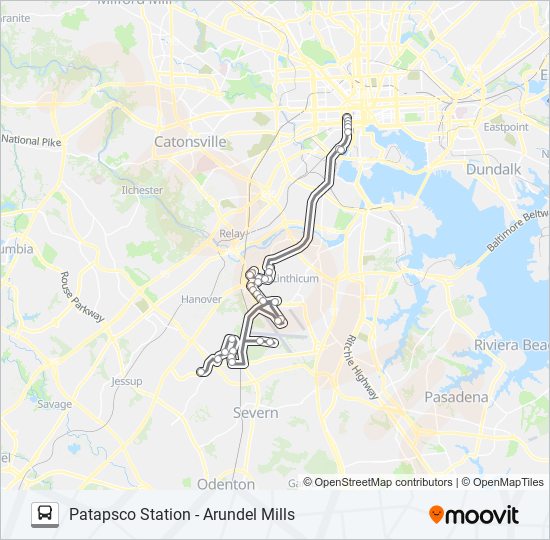 Mapa de 75 de autobús