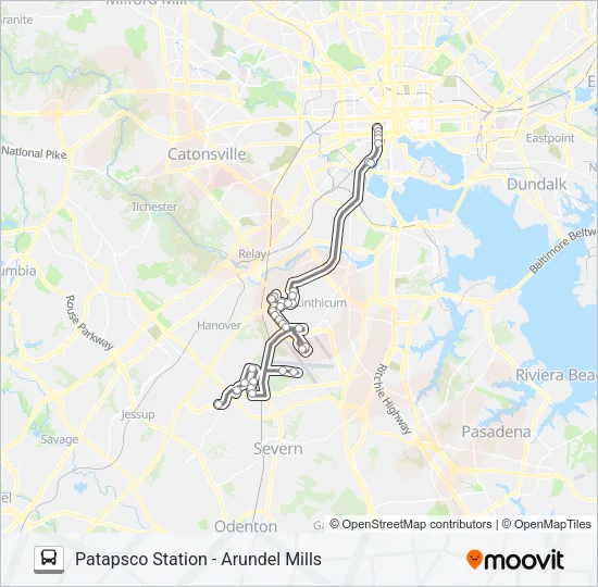 75 Bus Line Map