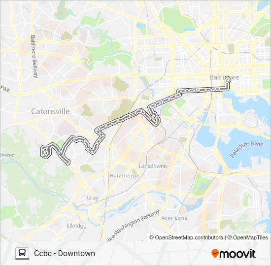 76 Bus Line Map