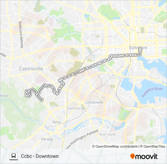 76 Bus Line Map