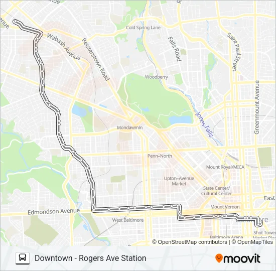 80 Bus Line Map