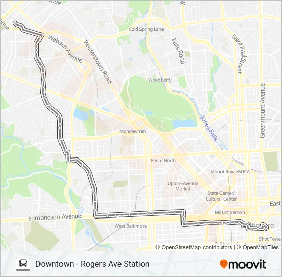 80 Bus Line Map