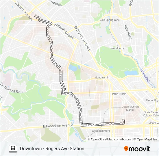 80 Bus Line Map