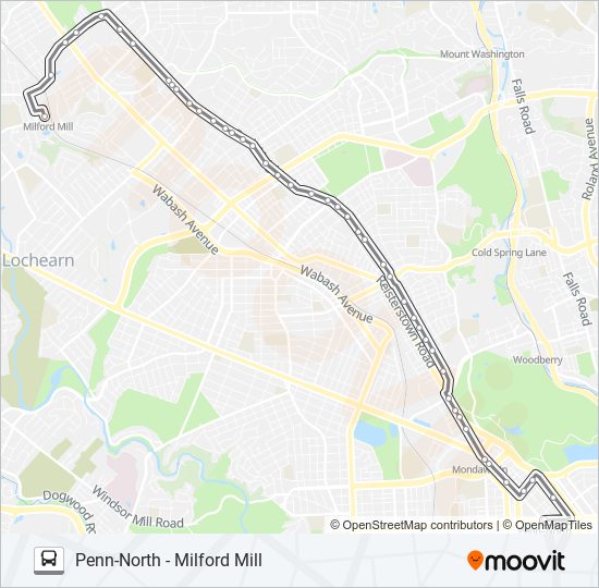 Mapa de 85 de autobús