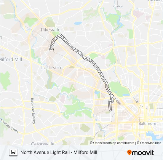 Mapa de 85 de autobús