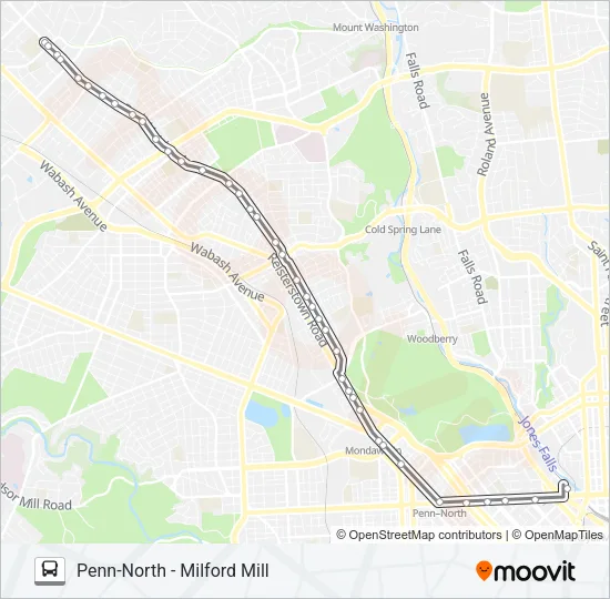 85 Bus Line Map