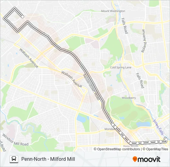85 Bus Line Map