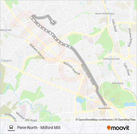 85 Bus Line Map