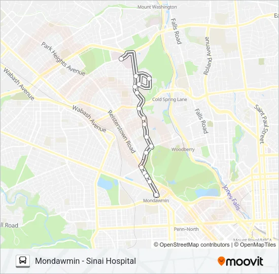 91 Bus Line Map