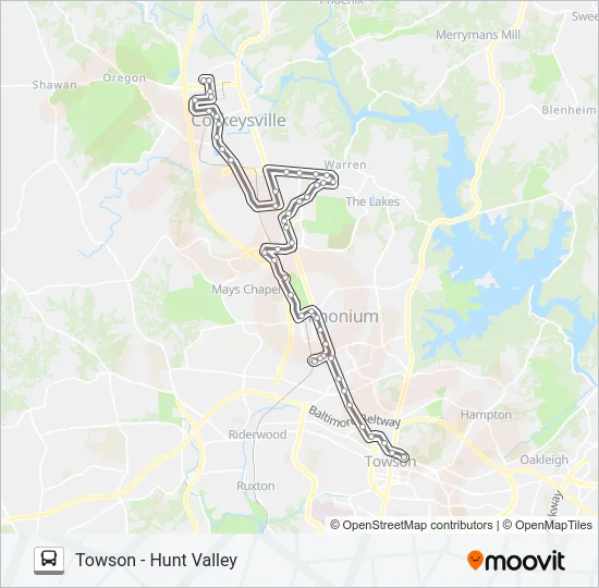 93 Bus Line Map
