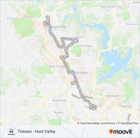 93 bus Line Map