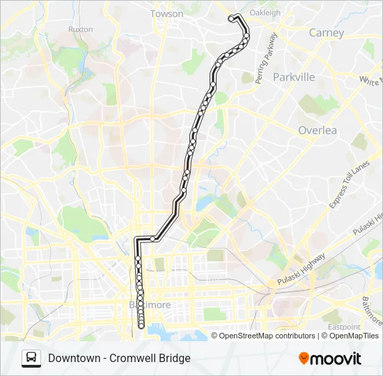 103 Bus Line Map