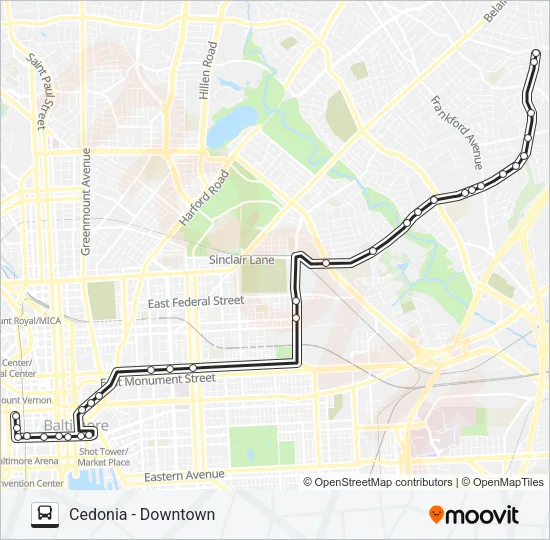 105 Bus Line Map