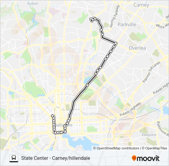 154 Bus Line Map