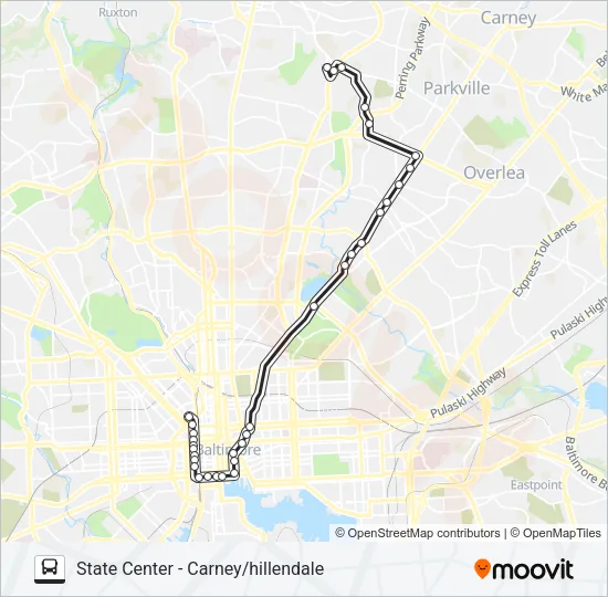 154 Bus Line Map