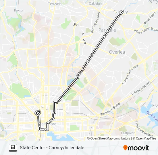 154 Bus Line Map