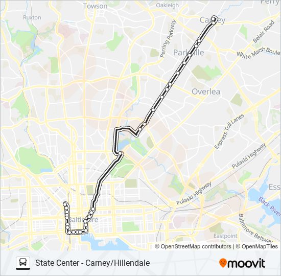 154 Bus Line Map