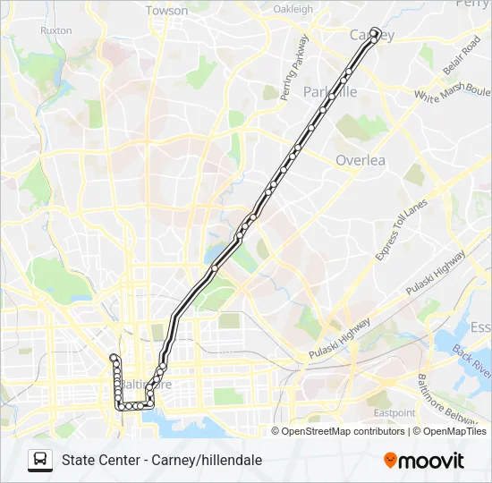 154 Bus Line Map