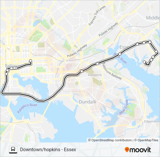 160 Bus Line Map