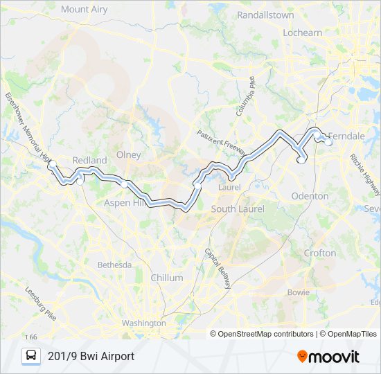 201 Bus Line Map