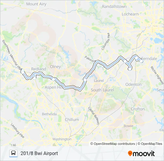 201 Bus Line Map