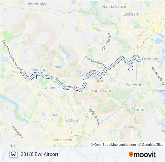 201 Bus Line Map