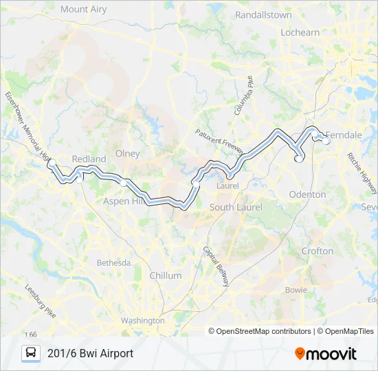 201 Bus Line Map
