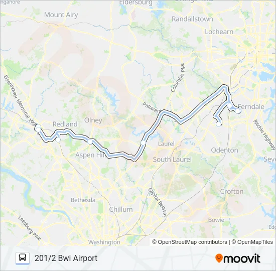 201 Bus Line Map