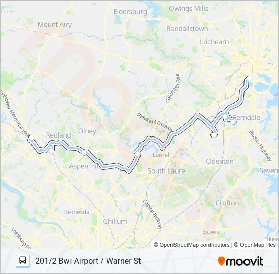 201 Bus Line Map
