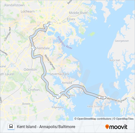 Mapa de 210 de autobús