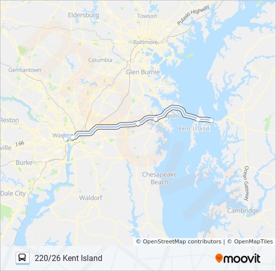 220 Bus Line Map
