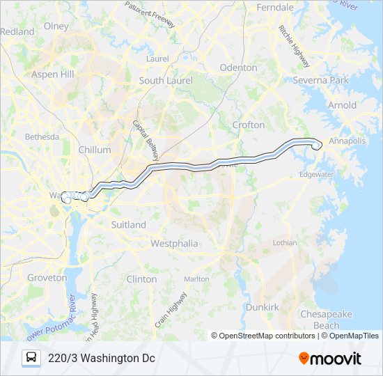 220 Bus Line Map