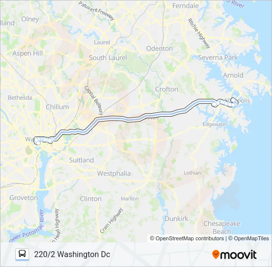 220 Bus Line Map