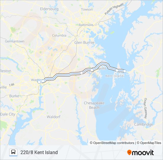 Mapa de 220 de autobús