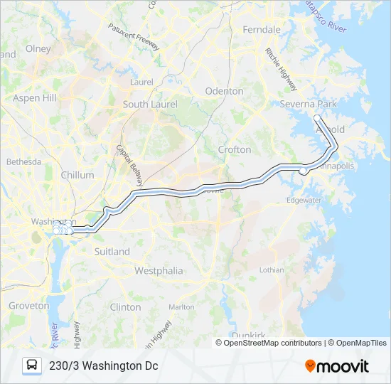 230 Bus Line Map