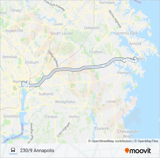 230 Bus Line Map