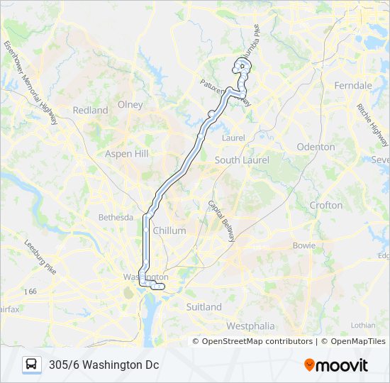 305 Bus Line Map