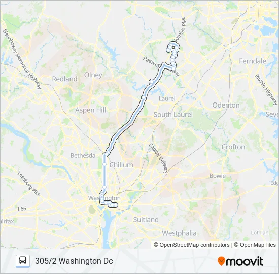 305 Bus Line Map