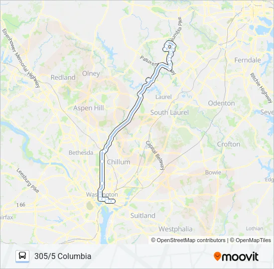305 Bus Line Map