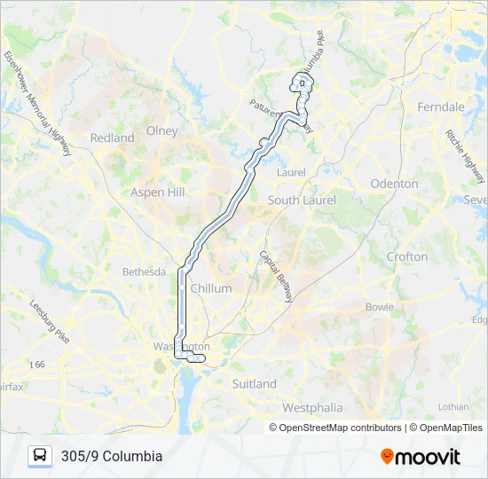 305 Bus Line Map