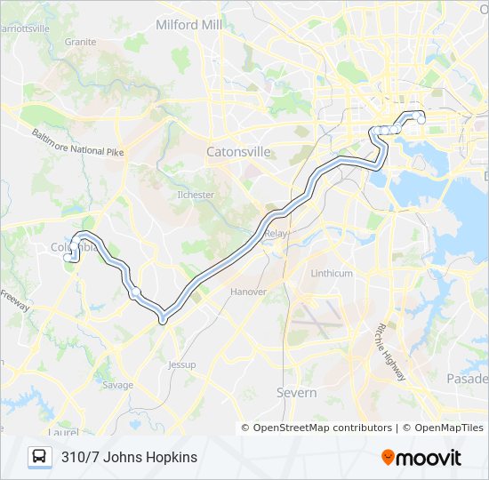 310 bus Line Map