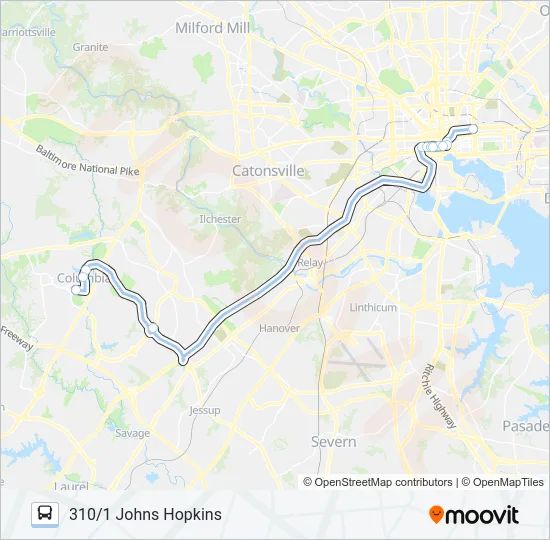 310 Bus Line Map