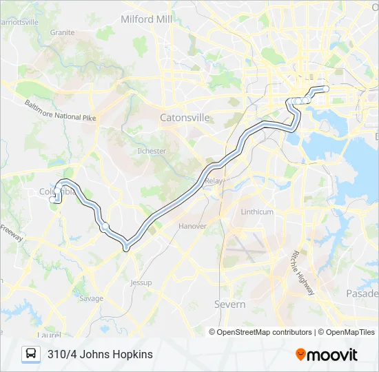 310 Bus Line Map