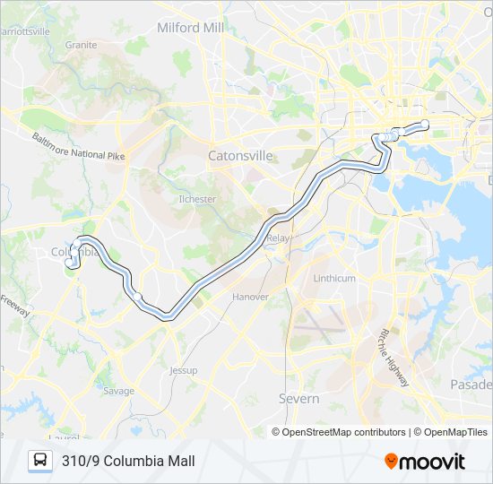 310 bus Line Map