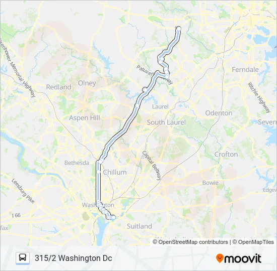 315 Bus Line Map