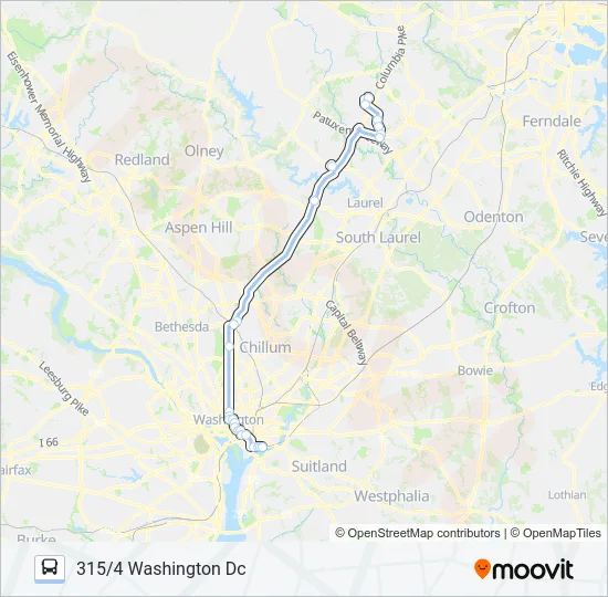 315 Bus Line Map