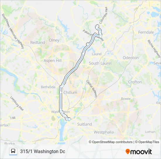 315 Bus Line Map