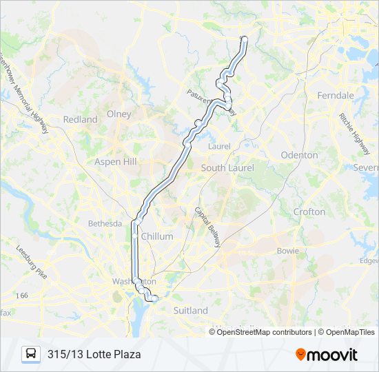 315 bus Line Map