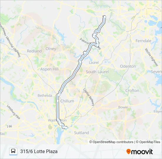315 Bus Line Map