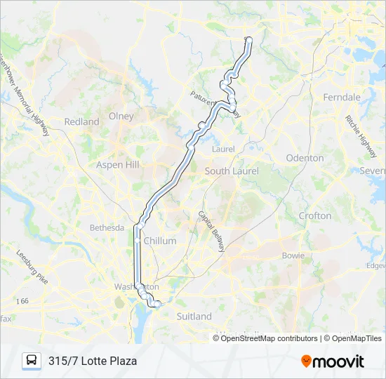 315 Bus Line Map